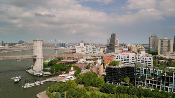 Aerial View Brooklyn Surrounding Neighborhoods High Quality Footage — 비디오