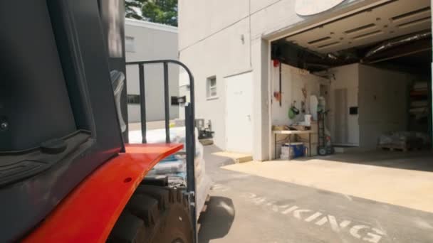 Forklift Load Cargo Dock Logistics Cargo Transportation Concept High Quality — Video