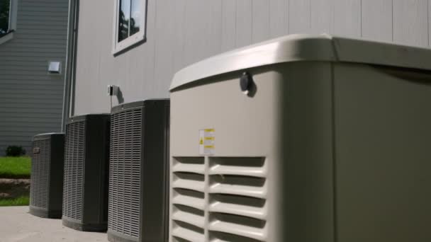 New Home Hvac Air Conditioner System Close High Quality Footage — Stock video