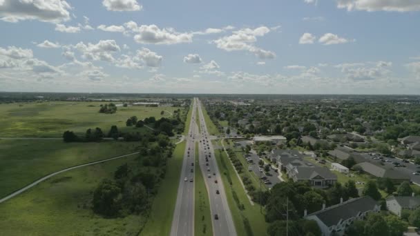 Aerial Drone Shot Highway Imagens Alta Qualidade — Vídeo de Stock