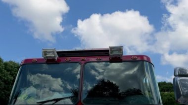 Firetruck Responds to house call. federal heights in suburbs . High quality 4k footage