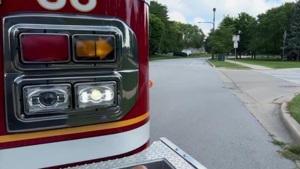 Firetruck Responds House Call Federal Heights Suburbs High Quality Footage — Vídeo de Stock