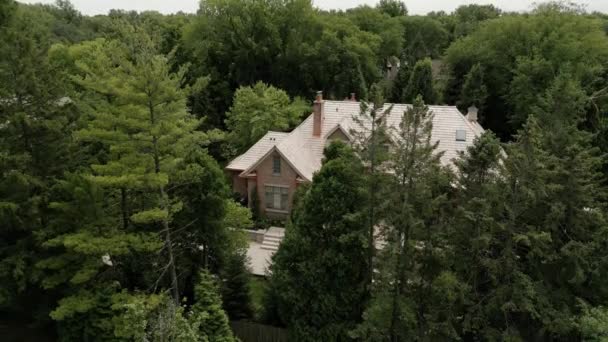 Pemandangan Luas Amerika Pinggiran Musim Panas Pengambilan Gambar Rumah Tetangga — Stok Video