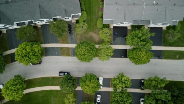 Aerial View Driveway Sealcoating Pavement Private Houses Suburbs High Quality — Stock video