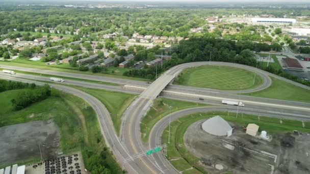 Aerial Drone Shot Highway High Quality Footage — Stok video