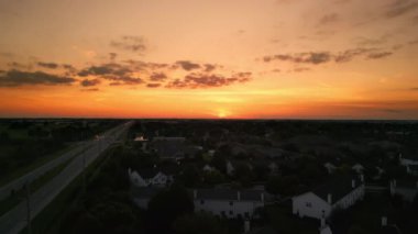 Aerial drone shot of the Highway . High quality 4k footage