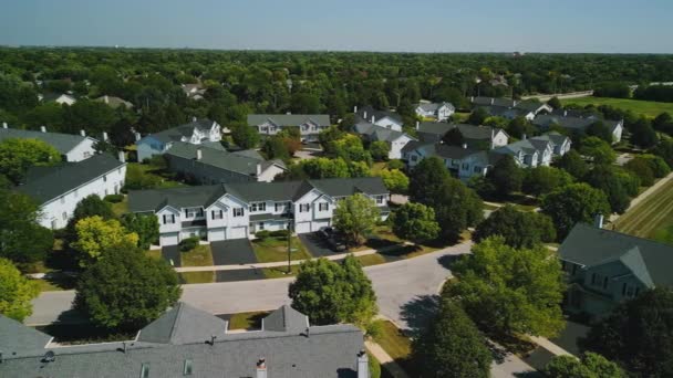 Drone View American Suburb Summertime Establishing Shot Neighborhood High Quality — Stok video