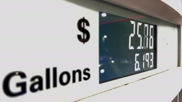 Benzin Pompasının Dijital Sayımı Yükselen Benzin Fiyatları Yüksek Kalite Görüntü — Stok video