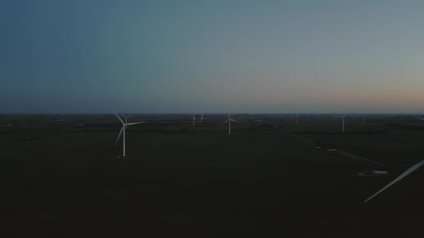 Vue Aérienne Une Éolienne Gros Plan Située Dans Champ Blé — Video
