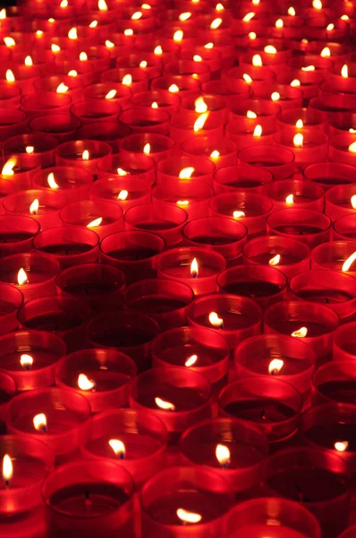 Red votive candles — Stock Photo, Image