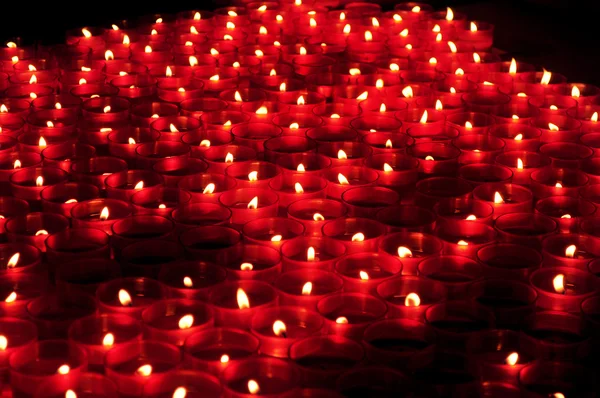 Red votive candles — Stock Photo, Image