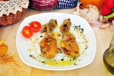 sebze ve Körili tavuk baget