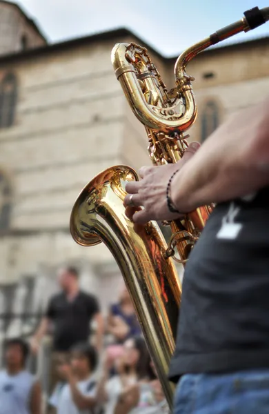 Saxophonist — Stockfoto