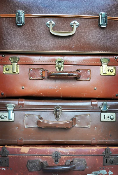 古い革ヴィンテージ スーツケース ロイヤリティフリーのストック画像