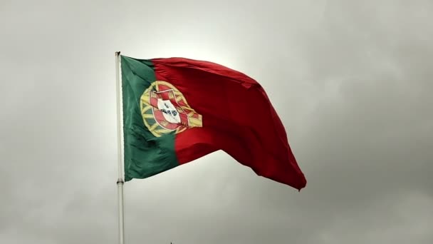 Bandera de Portugal — Vídeo de stock