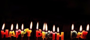 Happy birthday candles clipart