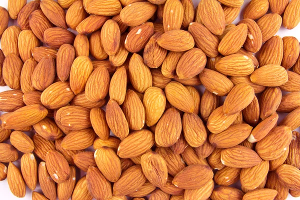 Close up almond nuts, — Stock Photo, Image