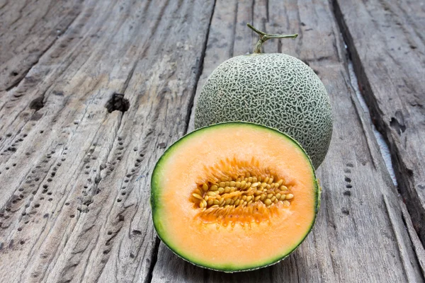 Fatias de melão cantaloupe — Fotografia de Stock