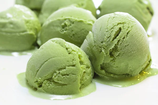 Home Made Green tea ice cream — Stock Photo, Image