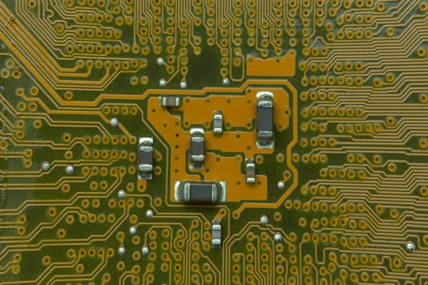 Close up of the blue circuit board — Stock Photo, Image