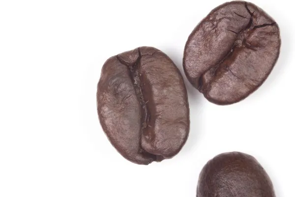 Makro rostade kaffebönor — Stockfoto