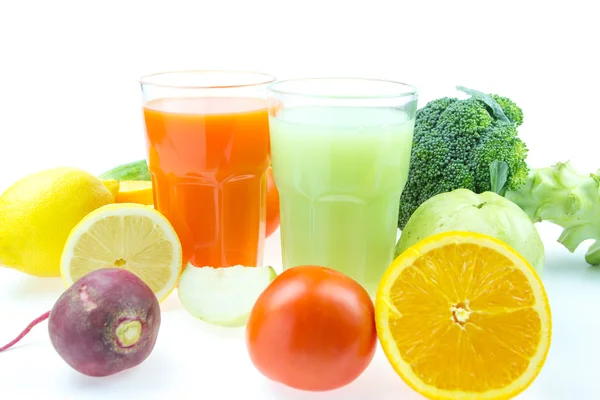 Blanda juice, frukt och grönsaker — Stockfoto