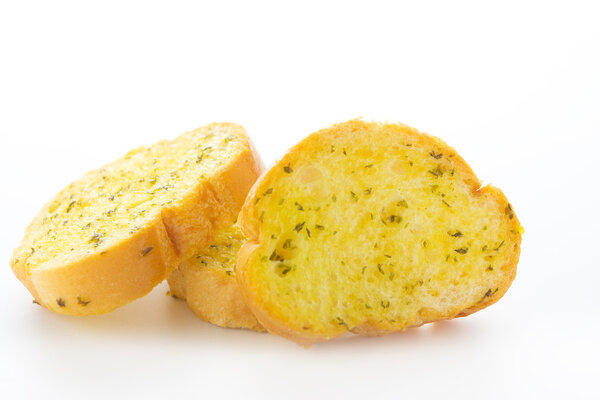Garlic and herb bread slices 