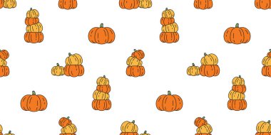 balkabağı Cadılar Bayramı kusursuz desen vektör karikatür arka plan illüstrasyonu Duvar kağıdı hediye paketleme kağıt simgesi eşarp izole karalama tasarımı