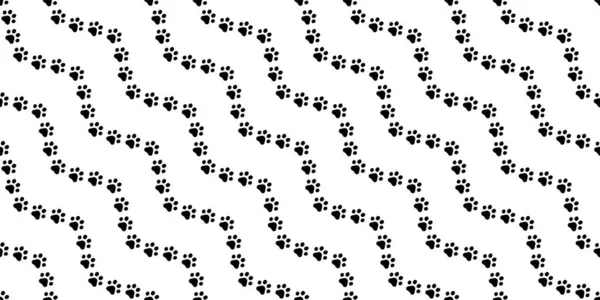 Собачий Лап Безшовний Візерунок Кіт Сліди Хвилі Ведмідь Ведмідь Вектор — стоковий вектор