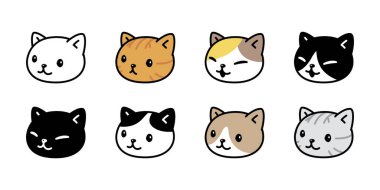 kedi vektörü kedi yavrusu Calico ikonu hayvan besleme karakteri neko doodle çizim sembolü tasarımı