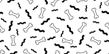 Köpek kemiği dikişsiz pati ayak izi geometrik Fransız buldog köpek yavrusu vektör çizgi film cadılar bayramı tekrar duvar kağıdı döşeme arka plan hediye kağıt eşarp izole karalama çizim