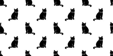 cat seamless pattern kitten calico sitting breed neko vector dog pet cartoon character repeat wallpaper tile background scarf isolated illustration doodle design