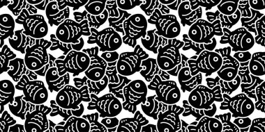 fish Seamless pattern Taiyaki bakery japan food snack tuna vector shark salmon dolphin doodle icon cartoon ocean sea tile background repeat wallpaper scarf isolated pet animal doodle illustration desi