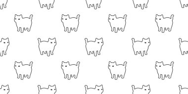 kedi desensiz Calico kedi yavrusu vektörü neko karakter çizgi film karakteri fayans arka planı Duvar kağıdı karalama hayvan çizimi eşarbı izole edildi