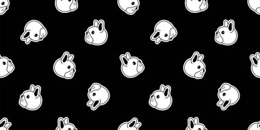 Köpek desensiz Fransız bulldog vektörü köpek yavrusu çizgi film karakteri Duvar kağıdı karo karalama çizimi tasarımı izole edildi