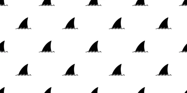 Aileron Requin Motif Sans Couture Vecteur Dauphin Poisson Baleine Répéter — Image vectorielle