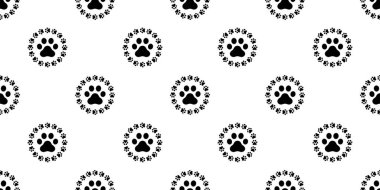 Köpek patisi iz bırakmayan kedi ayak izi Fransız buldog ikonu vektör yavru kedi çizgi film karalaması izole tekrar duvar kağıdı karo tasarım klipsi tasarımı