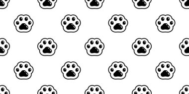 Köpek patisi, kusursuz ayak izi, buldog vektörü, köpek yavrusu, karikatür, karalama, duvar kâğıdı, döşeme, karo, tasarım, izole edilmiş.