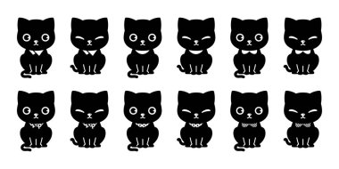 kedi vektörü kedi yavrusu ikonu logo tasması evcil hayvan sembolü çizgi film karakteri karalama tasarımı hayvan illüstrasyonu izole klip sanatı