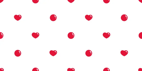 Herz Nahtlos Muster Valentine Polka Dot Vector Cartoon Blase Schal — Stockvektor