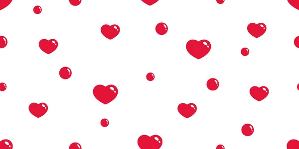 Kalp Desensiz Sevgililer Günü Vektörü Polka Nokta Karikatür Balon Eşarbı — Stok Vektör