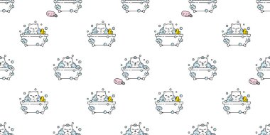 kedisiz desensiz vektör kedi ikonu duş jakuzisi Calico sabun sabunu köpek yavrusu çizgi film karakteri hediye kâğıt kaplama arka plan tekrar duvar kâğıdı eşarp izole tasvir çizim tasviri