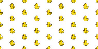 Ördek desensiz plastik ördek duşu banyolu oyuncak okyanus havuzu yüzen kuş vektör eşarbı izole edilmiş karikatür hayvan fayanslı duvar kağıdı arka plan karalama çizimi pastel tasarımı