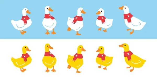 Ördek Vektör Ikonu Kaşkol Ördeği Ördek Duşu Logo Banyosu Tavuk — Stok Vektör