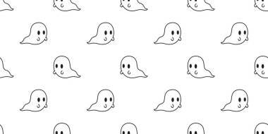 Hayalet desensiz Cadılar Bayramı hayalet vektör eşarbı tecrit edilmiş Duvar kağıdı döşeme arka plan şeytan çizgi film karalama hediye paketi kağıt tasarımı