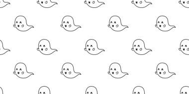 Hayalet desensiz Cadılar Bayramı ürkütücü vektör eşarbı tecrit edilmiş Duvar kağıdı döşeme arka planda şeytan şeytan çizgi film hediye kağıdı çizimi