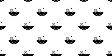 cat seamless pattern kitten umbrella calico vector pet scarf isolated repeat background cartoon animal tile wallpaper gift wrapping paper illustration doodle design