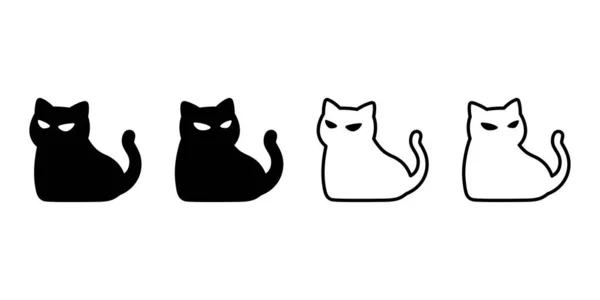 Cat Vector Kitten Icon Halloween Calico Logo Pet Breed Cartoon — 图库矢量图片