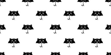 kedi desensiz şemsiye kedi yavrusu cadılar bayramı taşıyıcı hayvan eşarbı izole edilmiş arka plan çizgi film hayvan fayans duvar kağıdı hediye ambalajlı kağıt çizim tasarımı