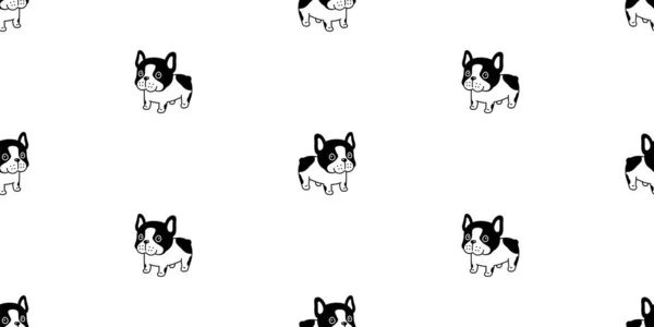 Σκυλί Απρόσκοπτη Μοτίβο Γαλλικό Μπουλντόγκ Διάνυσμα Κουτάβι Κατοικίδιο Ζώο Φυλή — Διανυσματικό Αρχείο